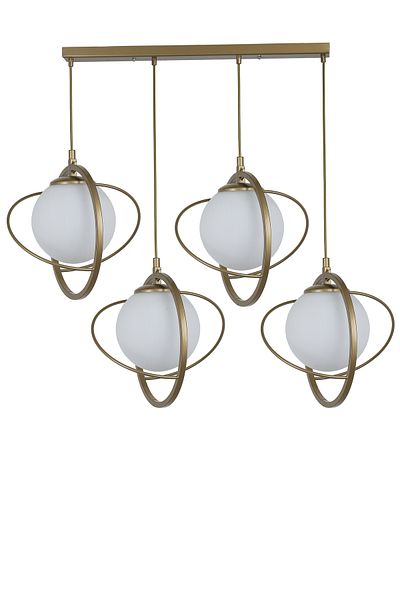 Lumexx NEPAL 4-Piece White Glass Liquid Pendant Lamp