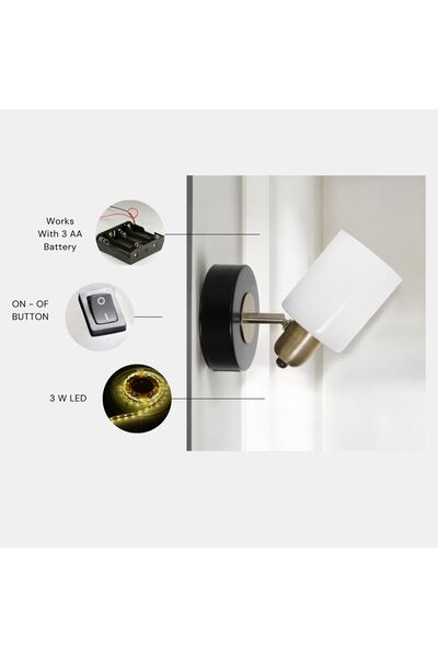 Lumexx YENİ NOMİ PİLLİ TEKLİ SİYAH BEYAZ CAMLI AVİZE