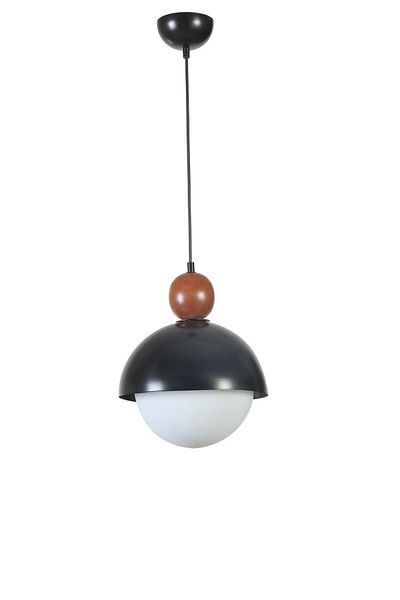 Lumexx RETRO 3 - Black and White Glass Pendant Lamp