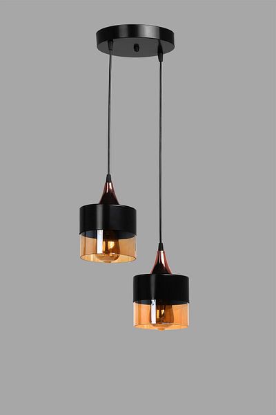 Lumexx Sahra Black Pendant Lamp with 2 Trays