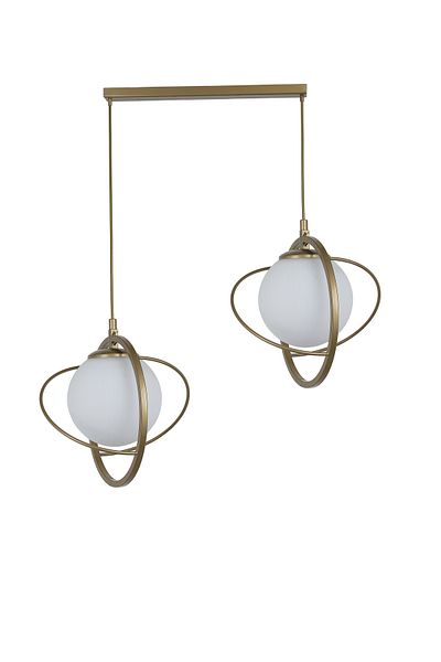 Lumexx Nepal 2 Row White Glass Esiktme Pendant Lamp