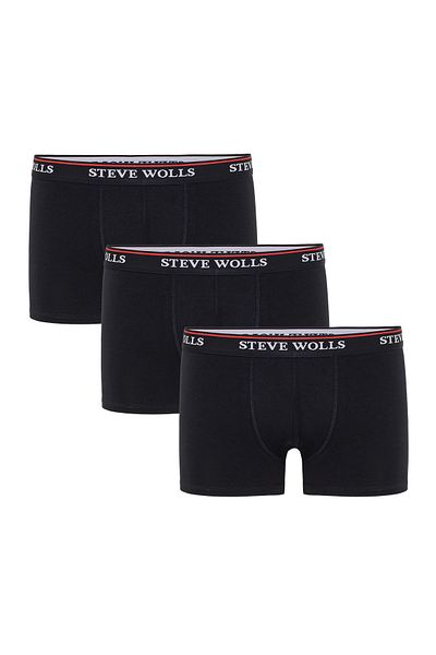 Steve Wolls Ανδρικά μποξερ με κοντό πόδι Navy Blue 3 τεμαχίων - 23101