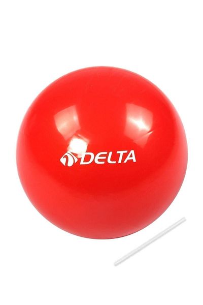 Delta Dura-Strong Mini Pilates Ball - 25 cm Red Pump Exercise Ball