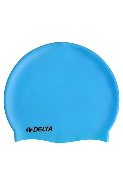 Delta Cască de înot Deluxe din silicon pentru piscină și șapcă de mare (culoare solidă)