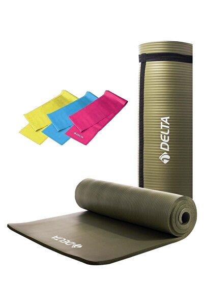 Delta Konfor Zemin 15 Mm Taşıma Askılı Pilates Minderi 3'lü Pilates Bandı Egz...