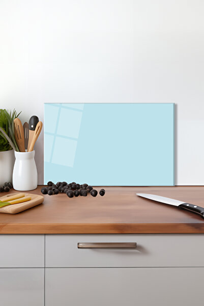 Vosevu لوح تقطيع زجاجي بلون أزرق ثلجي، قدم سيليكون، مقاوم للحرارة، لوح تقطيع ...