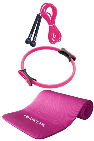 Delta 15 mm Pilates Cushion 38 cm Pilates Circle Jump Rope Set