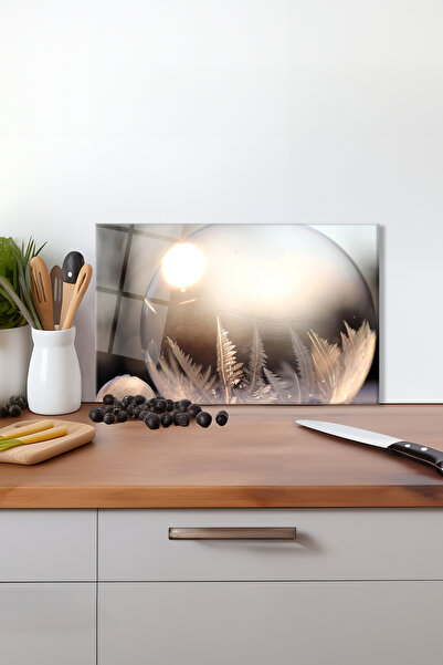 Vosevu لوح تقطيع زجاجي ندفة الثلج، قاعدة سيليكون، مقاوم للحرارة والكسر، لوح ت...