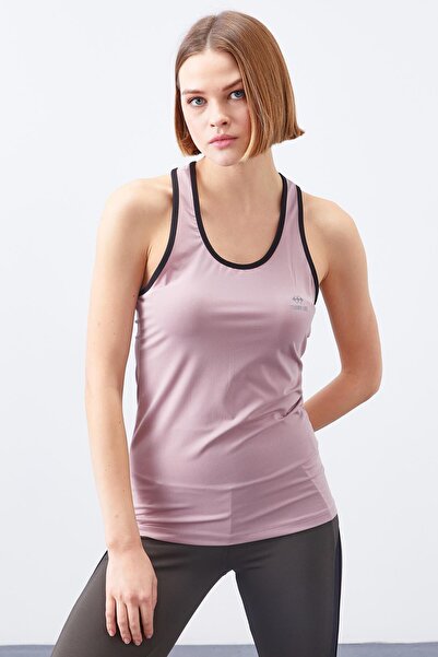 TOMMY LIFE Dusty Rose Cross Strap Sleeveless Standard Mold Women's Sports Singlet - 97094