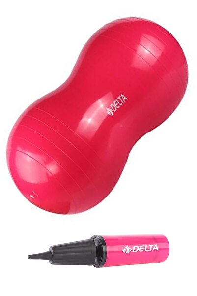 Delta كرة بيلاتيس فوشيا على شكل فستق ومضخة كرة بيلاتيس