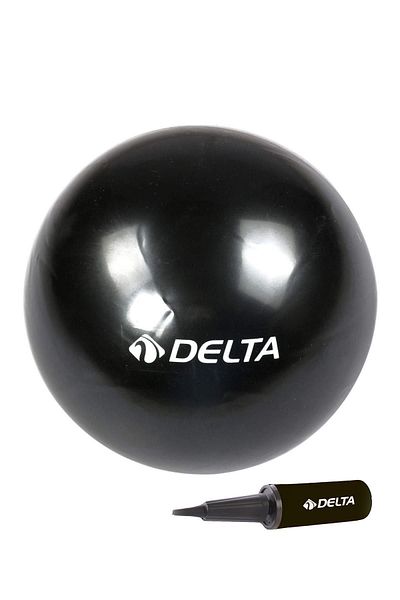 Delta 25 cm Black Pilates Balance Exercise Ball + Pilates Ball Pump
