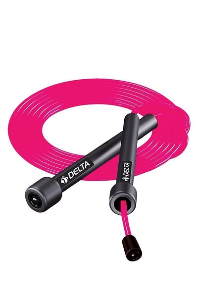 Delta Fuchsia Jump Rope in Custom Length Adjustable Storage Container
