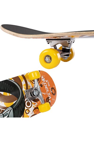 Delta Standart 80 Cm Uzunluk Altı Desenli Üstü Zımparalı 100 Kg Taşıma Kapasiteli Silikon Teker Kaykay