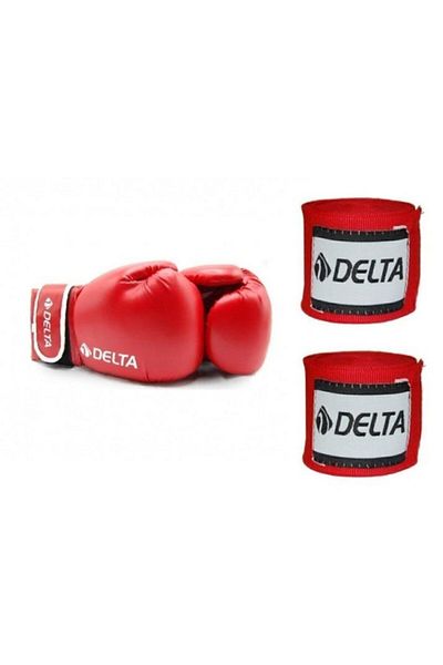 Delta Maxima Deluxe Pu Boxing Gloves Boxing Hand Bandage Set