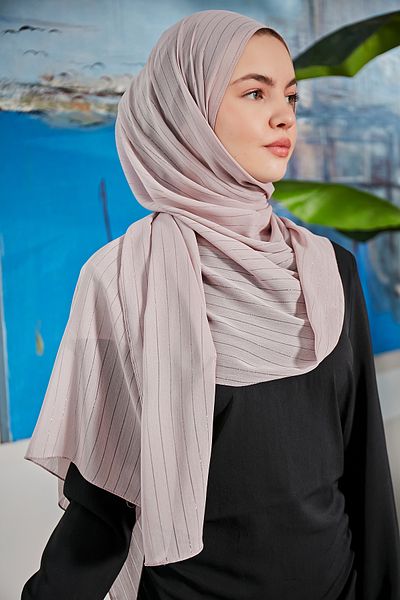 Scarf Μινκ Crinkle Chiffon Shawl - Διαφανές Glitter