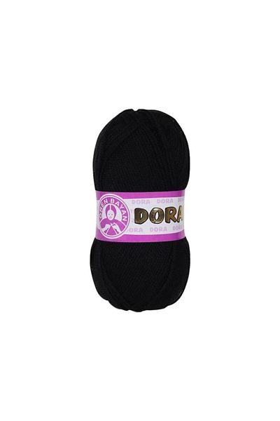 Ören Bayan 1 Τεμάχιο Dora Hand Knitting Yarn Wool 100 gr 999 Μαύρο - SGM1010-8369