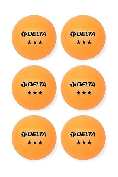 Delta 3 Star Orange 6 Pieces Table Tennis Balls Pompom Balls