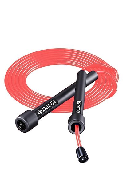 Delta Jump Rope in Red Length Adjustable Special Storage Container
