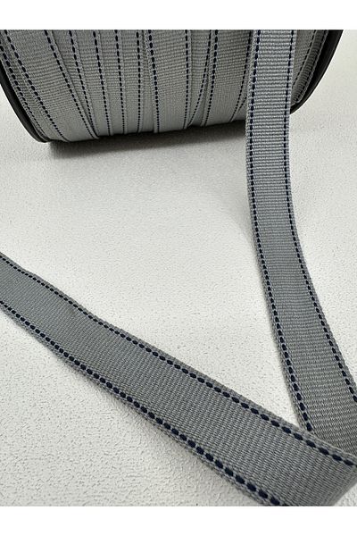 paşateks since 1995 şekil 5 Meters Light Gray 2 cm Edge Striped Woven Ribbon