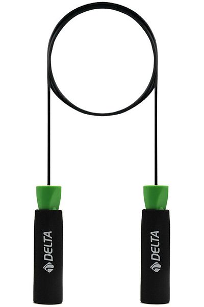 Delta Deluxe Ball Bearing Adjustable Jump Rope with Sponge Handles