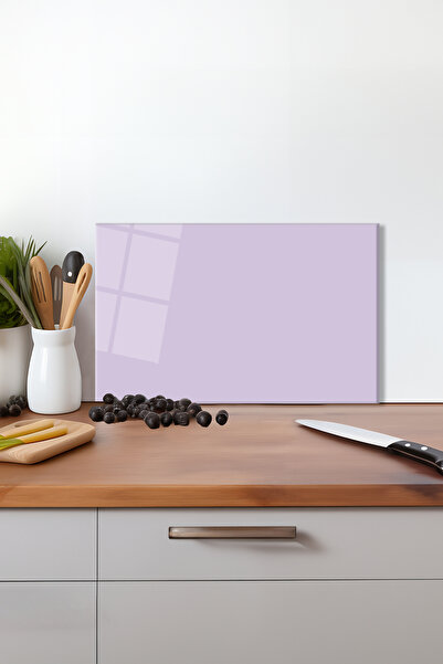 Vosevu Lilac Lilac Glass Cutting Board, Silicone Legs, Heat Break Resistant, ...