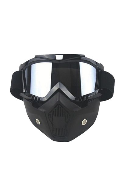 Tex Motor Motorcycle Bicycle Outdoor Helmet Mask Black