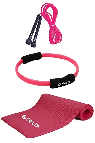 Delta Σετ σχοινιού άλματος Pilates 10 mm Μαξιλάρι Pilates 35 cm