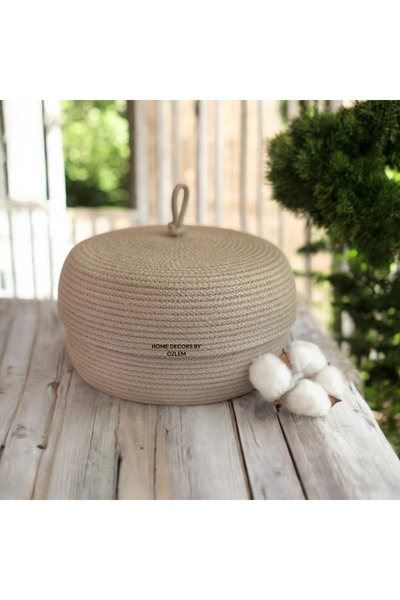 home decors by özlem Hasır Sepet Kapaklı Sepet Düzenleyici Organizer Handmade...