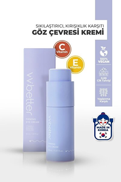 VVBETTER Firming Eye Cream Göz Altı Nemlendirici, Kırışıklık Karşıtı Göz Çevr...