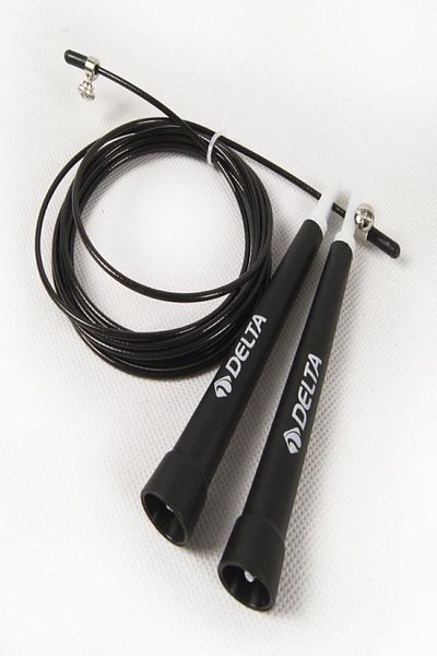 Delta Black Crossfit Length Adjustable Deluxe Black Jump Rope