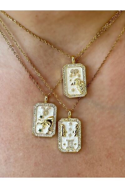 Gümüş sandık Boğa Burcu Kolyesi - Sembolize Edici Çelik Kolye