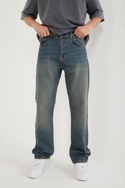 DİFRANSEL Green Baggy Antique Model Loose Cut Trousers