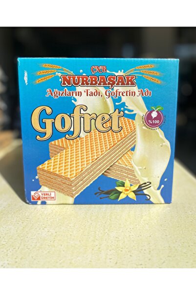 Nurbaşak VANİLYALI GOFRET %100 Pancar Şekerinden Üretilmiştir.