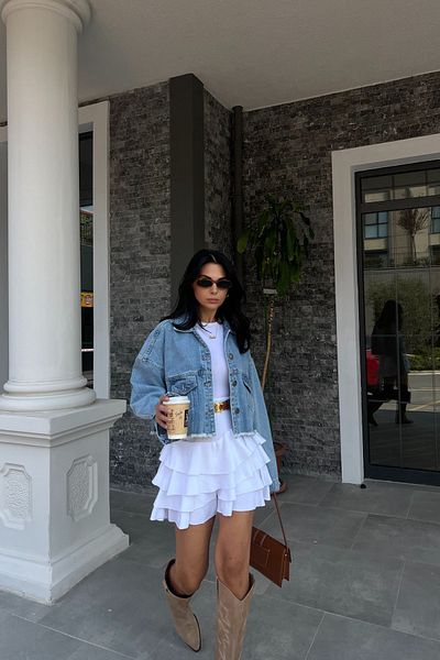 Seda Yalçın Atelier Light Blue - Crop Denim Jacket