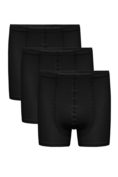 Steve Wolls Boxeri negri pentru bărbați, 3 piese, cu talie ondulată - 23201