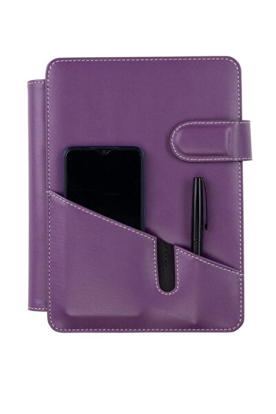 2K 2026 Yeni Yıl Organizer Ajanda Telefon Kılıflı Tarihli Çizgili 4 Halkalı V...