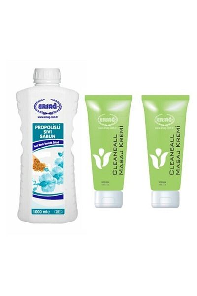 Ersağ Cleanball Massage Cream with Propolis - 200ml x 2