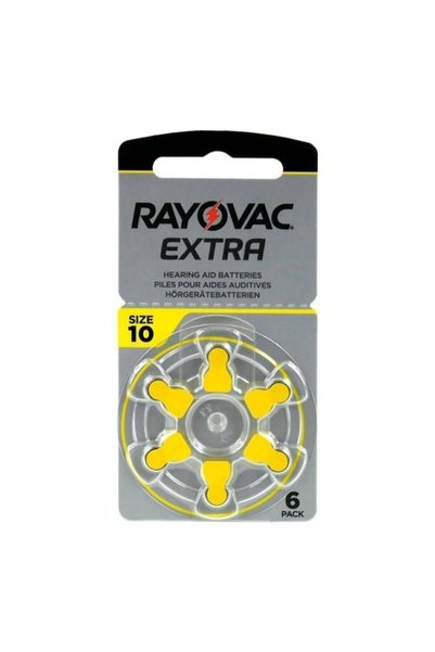 Rayovac Extra 10 Numara Işitme Cihazı Pili ( Pr70 ) 6 Lı X 10 Paket 60 Adet Pil Renk Kodu Sarı