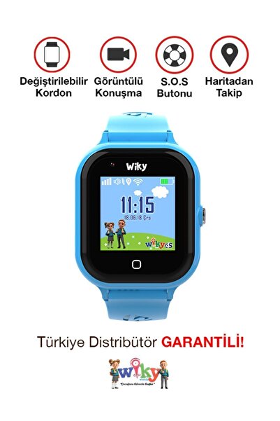 Wiky Watch 4s Mavi Görüntülü Görüşmeli Akılı Çocuk Saati