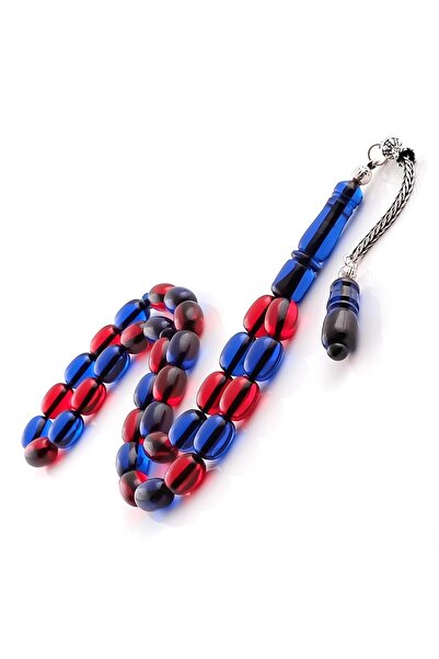 TESBİHCİBABA Виберіть сторону Бордо-синій Стислий бурштиновий чотки