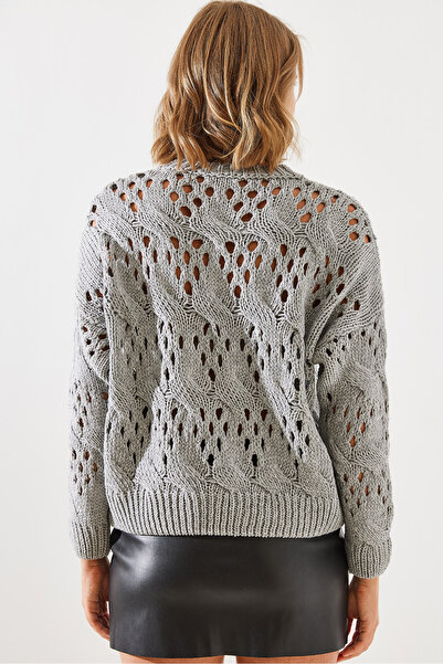 Bianco Lucci Ажурен дамски пуловер - Модел 20246200