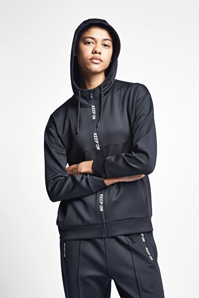 Lescon Kadın Fermuarlı Kapüşonlu Sweatshirt 22n-2161