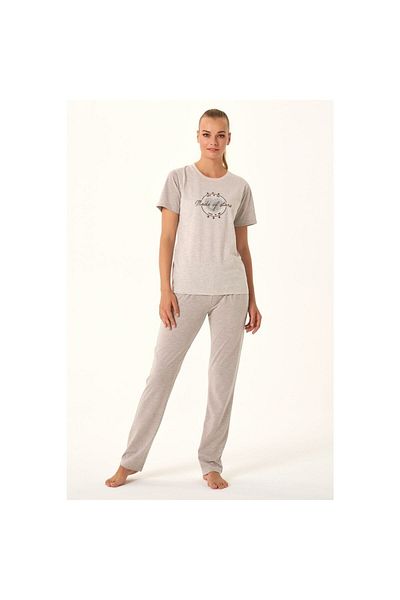 Feyza Pijama Set de pijamale Feyza New Season din bumbac cu mânecă scurtă
