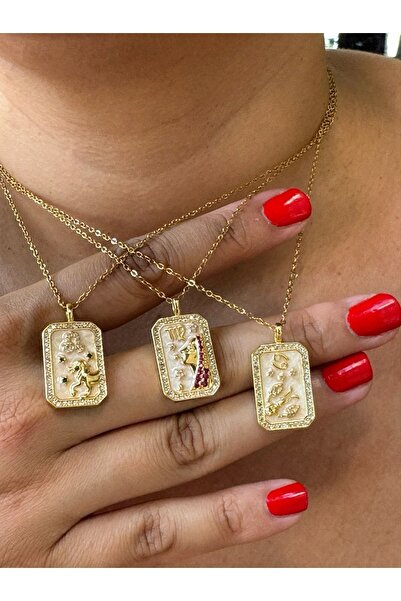 Gümüş sandık Aslan Burcu Kolyesi - Sembolize Edici Çelik Kolye