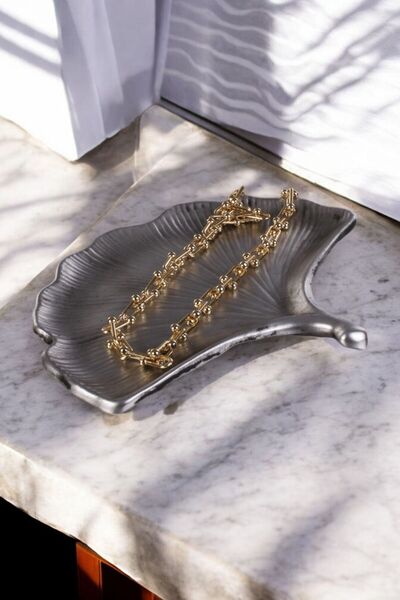 Viselia Takı Tabağı Takı Organizeri Takı Makyaj Kozmetik Düzenleyici Gümüş Eskitme Renk Model 19