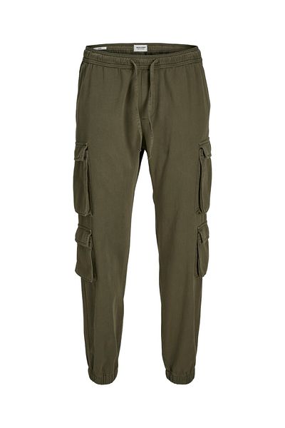 Jack & Jones Jack Jones Men's Green Tapered Cargo Pants - Jpstbill Jjmultı 12260915 -21