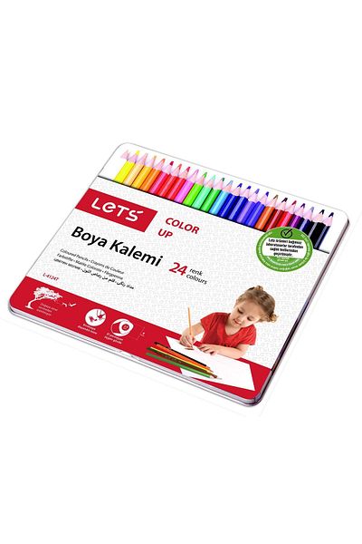 Lets 24 Colors Dry Paint Metal Box L-4124T