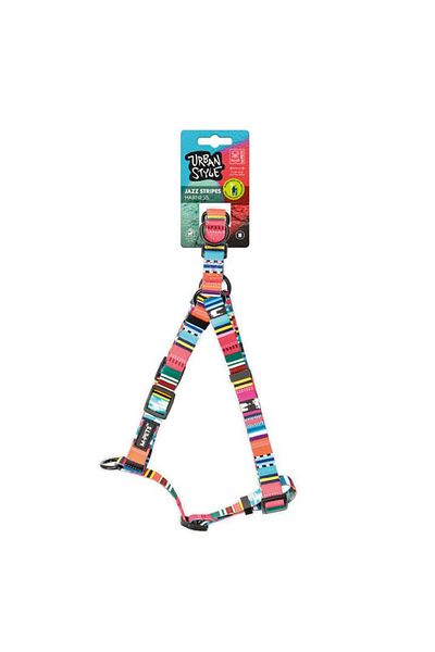M-PETS Urban Jazz Stripes Patterned Chest Collar - m 10836399
