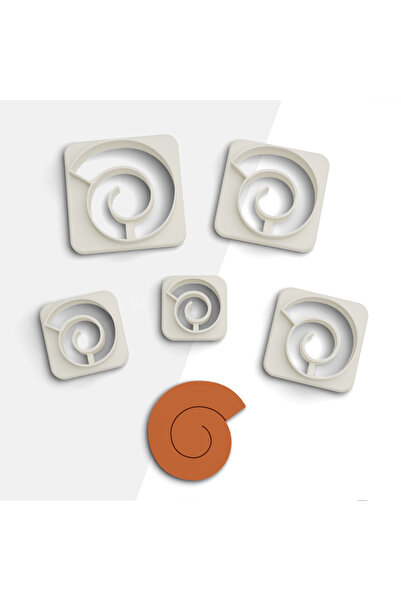 brocutters صدفة بوليمر - قالب سيراميك 5 مقاسات، مع أقراط وقطع كوكيز، رقم: 442