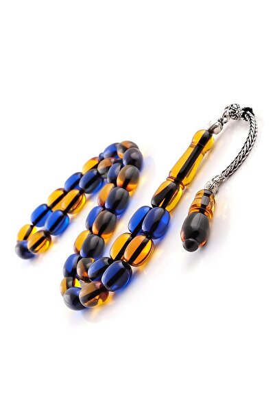 TESBİHCİBABA Виберіть свою сторону Жовто-синій масляний бурштиновий чотки